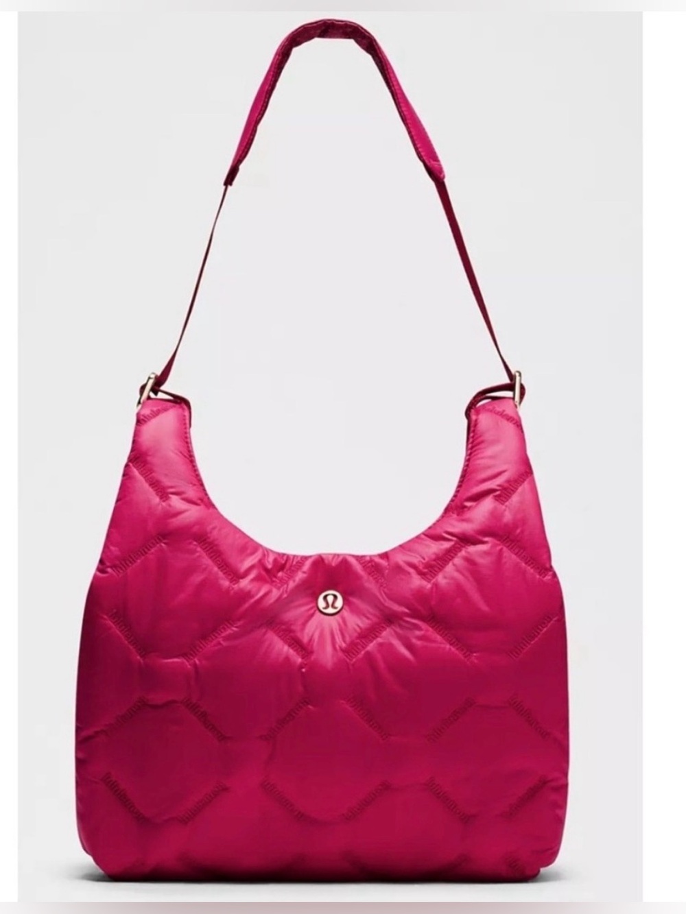lululemon athletica Bright Pink Quilted Hobo Shoulder Bag